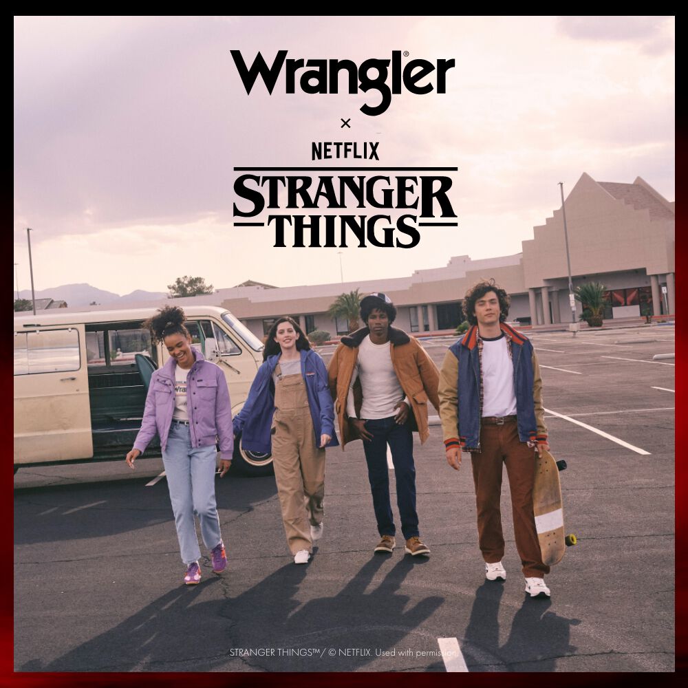 Wrangler vie sinut takaisin Hawkinsiin. / Elä uudelleen 80‑luvun legendaarinen tyyli. / Tutustu heti!
