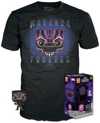 Wakanda Forever - Black Panther - Pocket Pop!-figuuri & T-paita, Black Panther, Funko Pop! -figuuri
