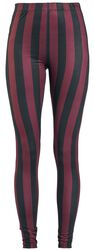 Musta-/punaraitaiset leggingsit, Gothicana by EMP, Leggingsit