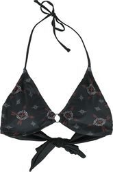 Bikini Top With Celtic Prints, Black Premium by EMP, Bikiniyläosa