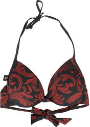 Bikini Top With Ornaments, Black Premium by EMP, Bikiniyläosa
