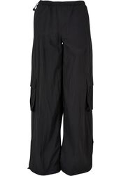 Ladies’ wide crinkle nylon cargo trousers reisitaskuhousut, Urban Classics, Reisitaskuhousut