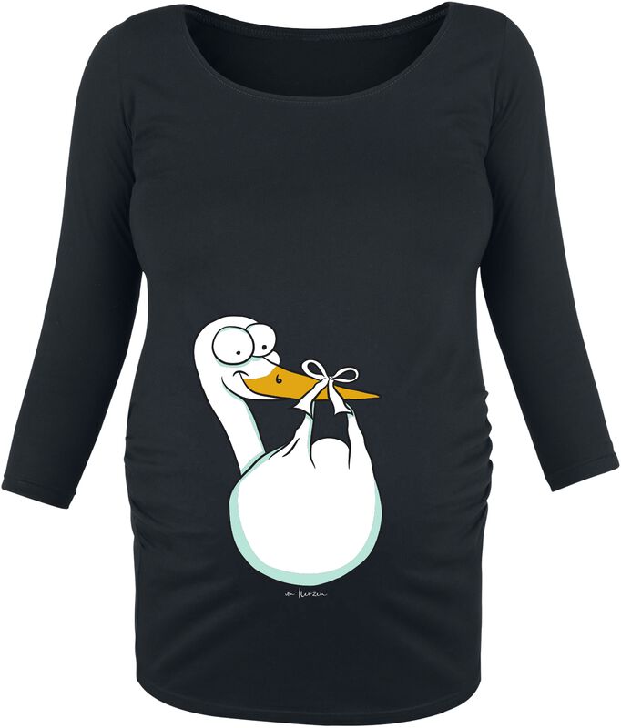 Stork with Baby Long Sleeve Top
