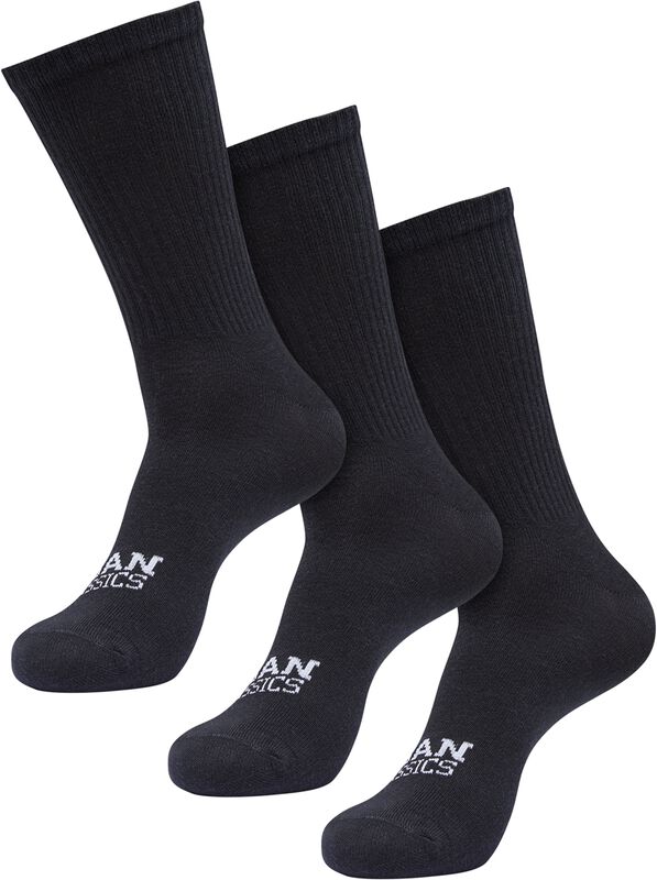 Simple Flat Knit Socks 3-pack sukat