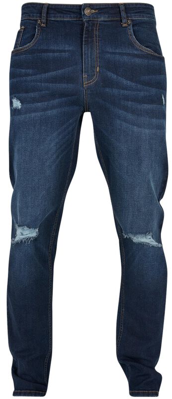 Distressed stretch denim jeans farkut