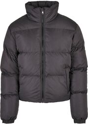 Ladies cropped peached puffer jacket takki, Urban Classics, Talvitakki