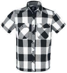 Half-Sleeve Checked Shirt ruutupaita, Brandit, Lyhythihainen kauluspaita