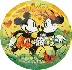 Mickey & Minnie - pizzalautassetti, Mickey Mouse, Lautanen