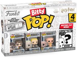 Harry, Draco, Dobby + Mystery Figure (Bitty Pop! 4 Pack) vinyl figurines (figuurit), Harry Potter, Funko Bitty Pop!