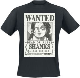 Wanted - Dead or Alive - Shanks, One Piece, T-paita