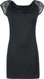 Cowl Neckline Dress, Black Premium by EMP, Lyhyt mekko
