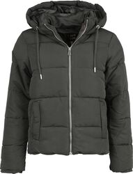 Zip hooded puffer jacket, QED London, Talvitakki