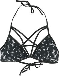 Pentagrammikuvioinen bikinitoppi, Gothicana by EMP, Bikiniyläosa