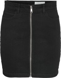 NMKleo HW denim skirt with zip VI455BL, Noisy May, Lyhyt hame
