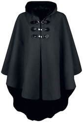 Black cape with hood, Gothicana by EMP, Viitta