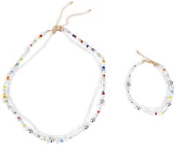 Various pearl layering necklace and anklet set korusetti, Urban Classics, Kaulakoru