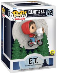 Elliot and E.T. flying (Pop Moment) (glow in the dark) vinyl figurine no. 1259 (figuuri), E.T., Funko Pop! -figuuri