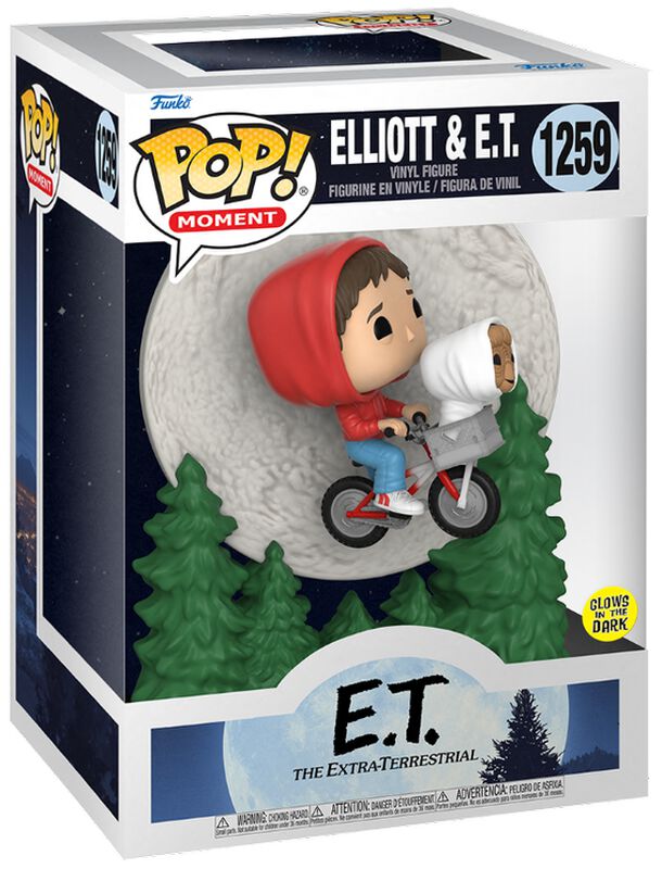 Elliot and E.T. flying (Pop Moment) (glow in the dark) vinyl figurine no. 1259 (figuuri)