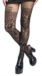 Vintage black lace tights, Pamela Mann, Sukkahousut