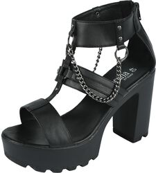 High Heels With Chains And Rivets, Gothicana by EMP, Korkokengät