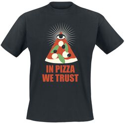 In pizza we trust, Food, T-paita