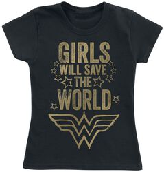 Kids - Girls Will Save World, Wonder Woman, T-paita