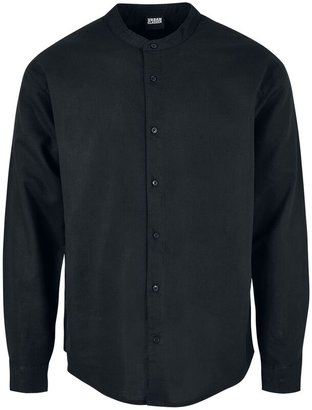 Cotton linen stand-up collar shirt paita