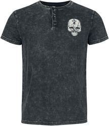 T-paita kulutuspesulla, painatuksella ja brodeerauksella, Black Premium by EMP, T-paita