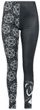 Mustat leggingsit yksityiskohtaisella painatuksella, Gothicana by EMP, Leggingsit