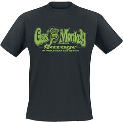 Green script, Gas Monkey Garage, T-paita