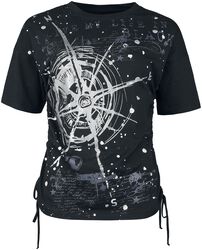 T-paita hopeankiiltävällä etupainatuksella, Black Premium by EMP, T-paita