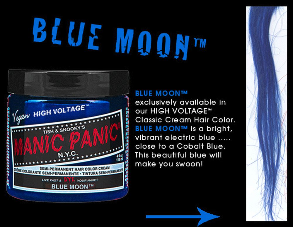 9. Manic Panic Blue Moon Hair Dye - Amplified Semi Permanent Hair Color - wide 6