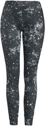 Mustat leggingsit, joissa galaksipainatus, Full Volume by EMP, Leggingsit