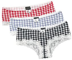 Plaid 3-Set of Hipster Pants, Pussy Deluxe, Pikkarisetti