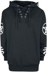 Black hoodie with symbol prints, Gothicana by EMP, Huppari