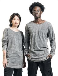 EMP Special Collection X Urban Classics unisex washed long-sleeved top pitkähihainen paita, EMP Special Collection, Pitkähihainen paita