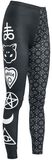 Mustat leggingsit symbolikuvioilla, Gothicana by EMP, Leggingsit