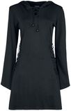 Musta hupullinen mekko, Gothicana by EMP, Keskipitkä mekko
