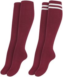 Ladies College Socks sukat (2 kpl setti), Urban Classics, Polvisukat