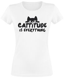 Cattitude is everything, Tierisch, T-paita