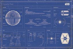 Imperial Fleet Blueprint, Star Wars, Juliste