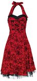 Red Flocking Long Dress, H&R London, Keskipitkä mekko