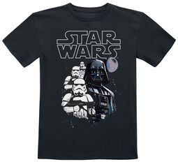 Kids - Darth Vader and Stormtrooper with Death Star, Star Wars, T-paita