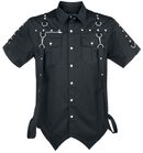 Studs Shirt, Gothicana by EMP, Lyhythihainen kauluspaita