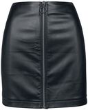 Ladies Faux Leather Zip Skirt keinonahkahame, Urban Classics, Lyhyt hame