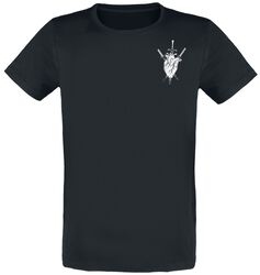 T-paita sydän- ja miekkapainatuksella, Black Blood by Gothicana, T-paita