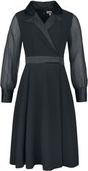 Polly black dress, Timeless London, Keskipitkä mekko