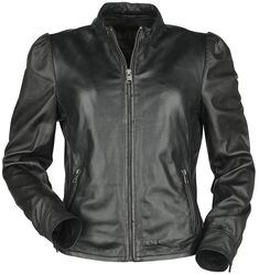 Puff Sleeve Leather Jacket, Black Premium by EMP, Nahkatakki