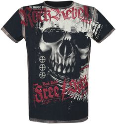 T-paita pääkallopainatuksella, Rock Rebel by EMP, T-paita