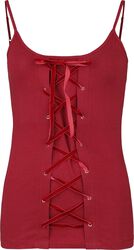 Top with Velvet Cross Lacing, Gothicana by EMP, Toppi